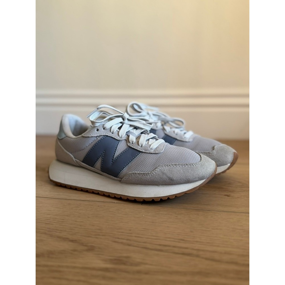 New Balance 237 Retro Lifestyle Sneakers Grey Blue Suede Mesh MS237V1